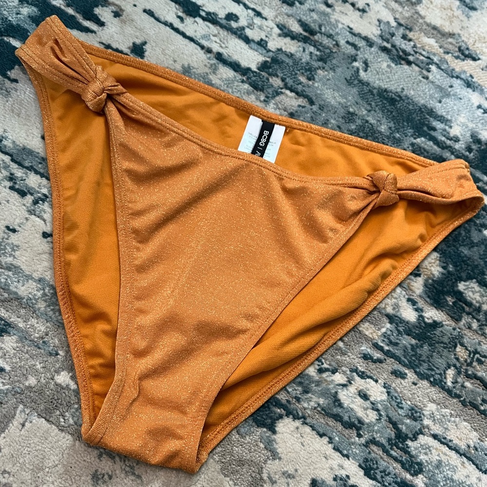 NWT Orange Shimmery Bikini Bottoms